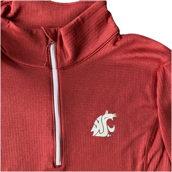 Columbia WSU Cougars 1/4 Zip Fleece Pullover Long Sleeve Women's Size XL - Picture 1 of 11